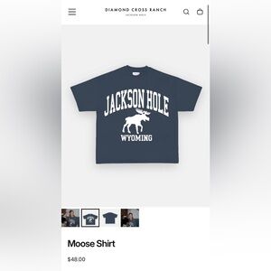 Diamond Cross Ranch Moose Graphic Tee - Navy size M